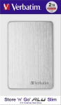 K&otilde;vaketas Verbatim Verbatim Store N Go ALU Slim, HDD, 2 TB, h&otilde;be v.