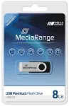 USB m&auml;lupulk MediaRange Flexi-Drive, h&otilde;be v./must v., 8 GB