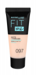 Vedel jumestuskreem Maybelline Fit Me Matte + Poreless Clay, hele pruun v., 97 natural porcelain, 30 ml