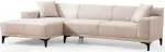 Nurgadiivan Hanah Home Petra 560ARE1604, valge v., vasak, 250 x 145 cm x 69 cm