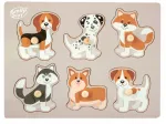 Puidust pusle Smily Play Animals Dogs SPW83806, 22.5 cm x 30.5 cm, 6 tk