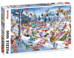 Pusle Piatnik Christmas Skiing 76286, 48 cm x 68 cm, 1000 tk, mitmev&auml;rviline