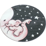 Vaip sise Ayyildiz Kids Elephant, hall v./roosa v., 120 cm x 120 cm