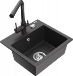 K&ouml;&ouml;givalamu Mexen Milo 6505441000-76+671600-76, graniit, 43 cm x 41 cm x 17.1 cm, must