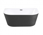 Vann, teisaldatav Besco Vica Glam, 170 cm x 80 cm x 58 cm, ovaalne, grafiit