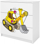 Laste kummut Kocot Kids Babydreams Digger, valge v., 80 cm x 41 cm x 80.5 cm