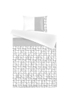 Voodipesukomplekt Kenda Sand Kennedy 125, valge/must, 140 x 200 cm