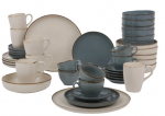 L&otilde;unaserviis Ambition Craft Blue&Beige, portselan, sinine v./pruun v., 42 tk.