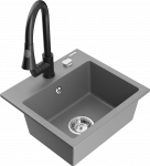 K&ouml;&ouml;givalamu koos kraaniga Mexen Milo Elia, graniit, 43.5 cm x 41 cm x 17.1 cm, h&otilde;be/must/hall