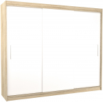 Riidekapp ADRK Antos, valge v./sonoma tamm v., 58 cm x 250 cm x 215 cm