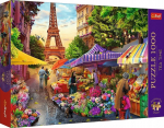 Pusle Trefl Tea Time Flower Market Paris, 48 cm x 68.3 cm, 1000 tk, mitmev&auml;rviline