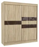Riidekapp ADRK Batia 200, pruun v./pruunikas v., 61 cm x 200 cm x 215 cm