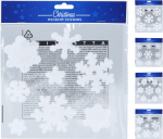 Kleebis Snowflakes, j&otilde;ulud, 9 cm, 9 cm, 9 tk valge v.