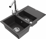 K&ouml;&ouml;givalamu koos kraaniga Mexen Gaspar, graniit, 73 cm x 47 cm x 17.7 cm, h&otilde;be/must/hall