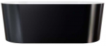 Vann, teisaldatav Besco Lova Black&White, 160 cm x 74 cm x 57.5 cm, ovaalne, valge/must