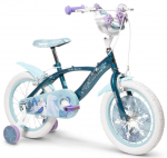 Lisaratastega laste jalgratas, laste Huffy Disney Frozen, valge v./roheline v., 11", 16"