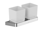 Vannitoa klaas ja hoidik Ravak 10&deg; TD 220, l&auml;bipaistev/kroom, 17 cm x 11.5 cm x 10 cm (kahjustatud pakend)