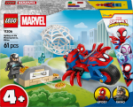 Konstruktor LEGO&reg; Marvel Spidey And His Amazing Friends Spidey oma mootorrattal vs. Rhino 11206, 61 tk