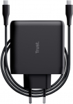 Telefoni laadija Trust Maxo 24818, USB Type C, 10.5 cm, must v., 100 W