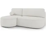 Nurgadiivan - voodi Livosa Royal 01, valge v., vasak, 144 x 220 cm x 93 cm