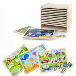 Pusle, komplekt Viga Toys, mitmev&auml;rviline, 12 tk