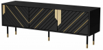 TV-kapp Cama Meble Mountain, kuldne v./must v., 40 cm x 154 cm x 55 cm