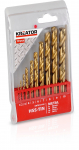 Metallist puurikomplekt Kreator KRT012102, metall, hss-tin, silindriline, 1-10 mm x 13.3 cm