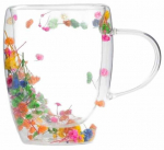 Topeltseinaga klaasist tass Homla Seco 234271, eriv&auml;rviline/l&auml;bipaistev v., 0.35 l
