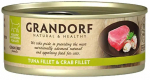 Kassi m&auml;rgtoit Grandorf Natural & Healthy, tuunikala/krabi, 0.07 kg