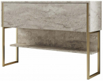 Konsoollaud Kalune Design Luxe, kuld v./travertine v., 30 cm x 120 cm x 80 cm