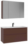 Vannitoa m&ouml;&ouml;bli komplekt Kalune Design Messina 100 v2-389, punane v., 45 cm x 100 cm x 55 cm