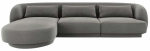 Nurgadiivan Cosmopolitan Design Tulum Velvet Bluvel 13, helehall v., vasak, 156 x 255 cm x 70 cm