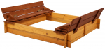 Liivakast Folkland Timber, 120 x 120 cm, kaanega, pruun/kollane, 25 kg