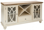 Vitriinkapp Home4you Lily, tamm v./valge v., 152 cm x 46 cm x 84 cm