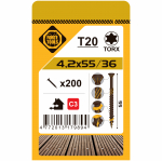 Puidukruvi, terrassidele Forte Tools, 4.2 x 55 mm, pruun v., 200 tk