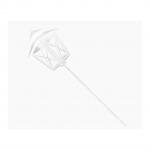 K&uuml;&uuml;nlahoidja, klaas/metall, 75 cm, valge