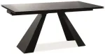 Laud pikendatav Salvadore, must v., 160 - 240 cm x 90 cm x 76 cm
