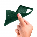 Telefoni &uuml;mbris Devia Woven Pattern Design Soft Case, Apple iPhone 11 Pro Max, roheline