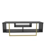 TV-laud Kalune Design Asal 120, kuldne v./must v., 35.2 cm x 120 cm x 40.2 cm