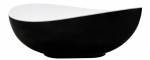 Vann, teisaldatav Besco Siya B&W, 100 cm x 172 cm x 63 cm, ovaalne, valge/must