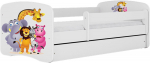 Lastevoodi Kocot Kids Babydreams Zoo, valge v., 80 x 180 cm, ilma voodipesukastita, ilma madratsita