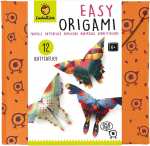 Paberkujukeste valmistamise komplekt Ludattica Easy Origami Butterflies, sinine/roheline/oranž