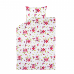Voodipesukomplekt Okko Dream Rose, valge v./roosa v., 50 x 70 cm, 140 x 200 cm, 2 tk