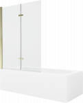 Vann seinaga, sisseehitatav Mexen Vega, 180 cm x 80 cm x 40 cm, ristk&uuml;lik, kuldne/valge