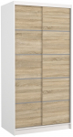 Riidekapp ADRK Riva, valge v./pruunikas v., 100 cm x 58 cm x 200 cm