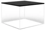 Kohvilaud ADRK Roni, valge v./must v., 65 cm x 65 cm x 37 cm