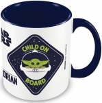 Tass Pyramid International Star Wars: The Mandalorian Child On Board, sinine v./valge v., 315 ml