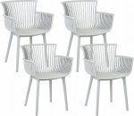 Toolide komplekt Beliani Pesaro, helehall v., 45 cm x 52 cm x 84 cm, 4 tk