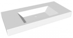 Vannitoa kraanikauss SPN Rocca, kivimass, 99 cm x 47 cm x 9.5 cm, valge