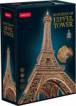 3D-pusle Cubicfun Eiffel Tower, 47.8 cm x 47.5 cm, 314 tk, pruun v.